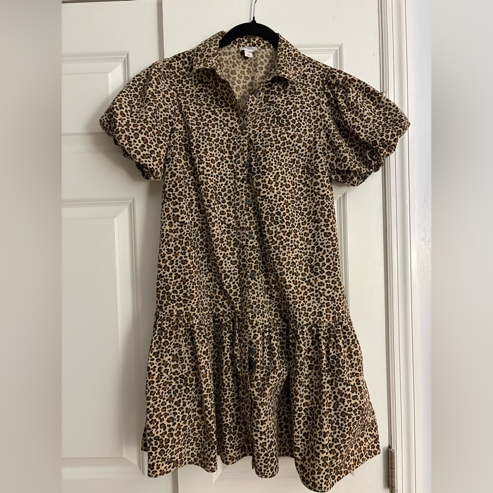 J. Crew Leopard Print Mini Dress